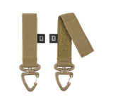 Mousqueton Brandit rotatif triangulaire à sangle pour ceinturon et MOLLE lot de 2