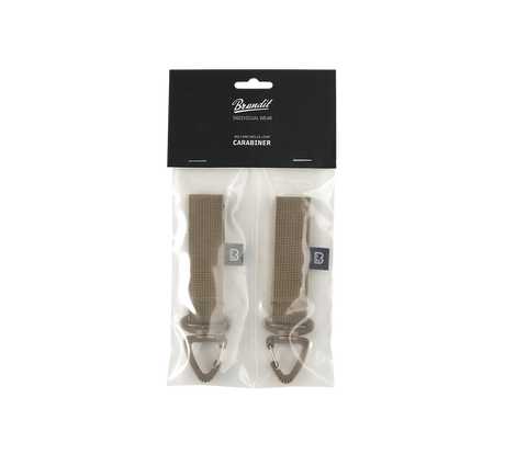 Mousqueton Brandit rotatif triangulaire à sangle pour ceinturon et MOLLE lot de 2