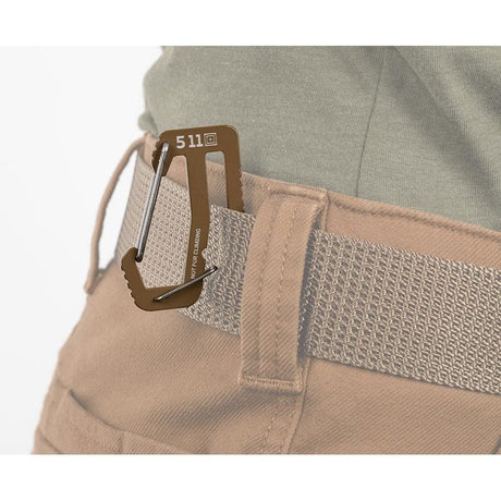 Mousqueton Hardpoint B150 5.11 Tactical ceinture 1,5 pouce acier 3Cr13MoV sécurisé