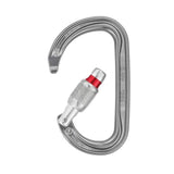 Mousqueton Petzl Am'D à verrouillage à vis, aluminium 27 kN, ouverture 25 mm