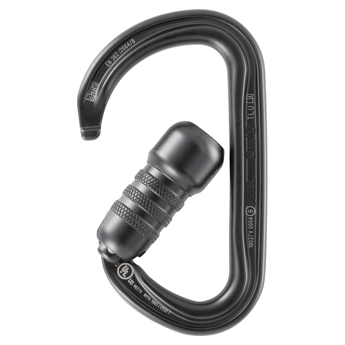 Mousqueton Petzl Bm'D 32 kN à verrouillage automatique, 105 g, EN 362