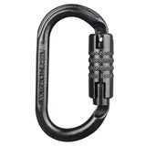 Mousqueton acier Petzl Oxan à verrouillage automatique triple action, 38 kN