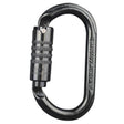 Mousqueton acier Petzl Oxan à verrouillage automatique triple action, 38 kN