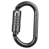 Mousqueton acier Petzl Oxan à verrouillage automatique triple action, 38 kN