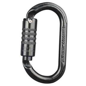 Mousqueton acier Petzl Oxan à verrouillage automatique triple action, 38 kN