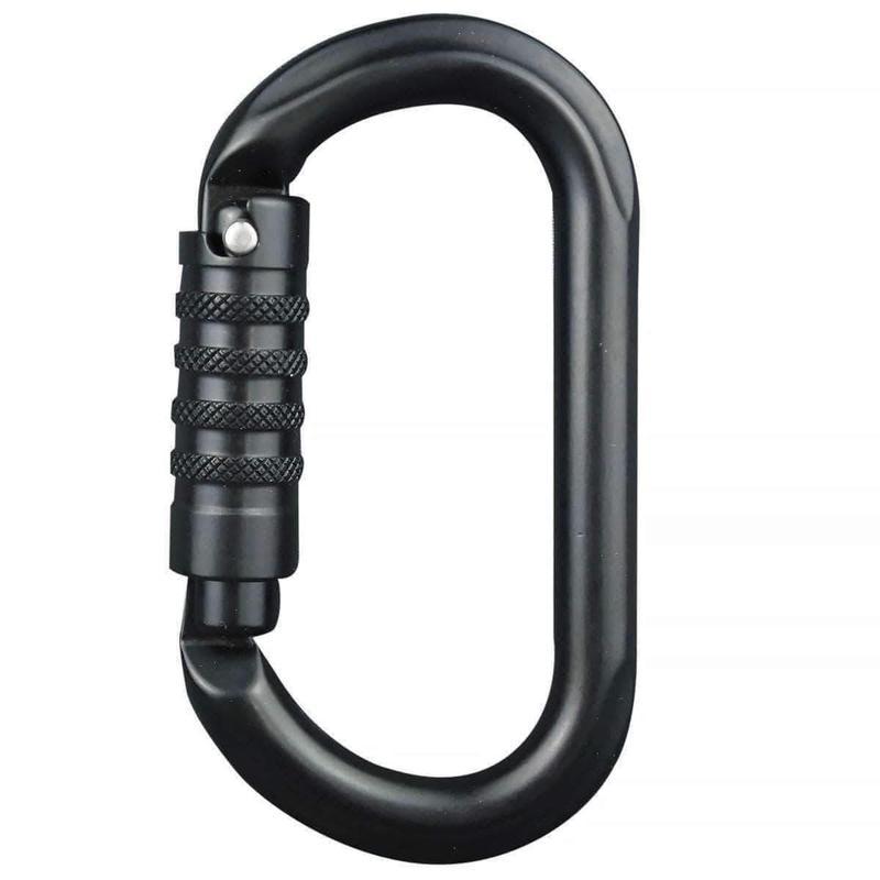 Mousqueton ovale Petzl OK à verrouillage automatique triple action, 25 kN