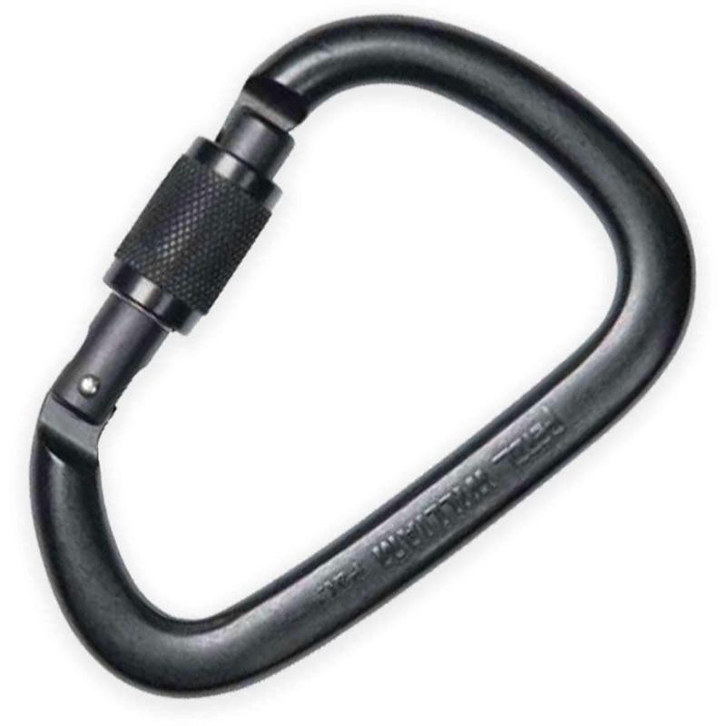 Mousqueton poire Petzl William à verrouillage à vis, 27 kN, ouverture 28 mm