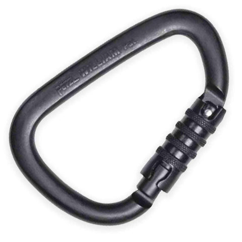 Mousqueton poire Petzl William à verrouillage automatique triple action, 27 kN