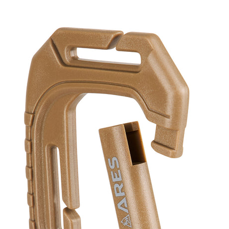 Mousqueton tressé en paracorde Ares 19 cm avec anneau spirale métallique
