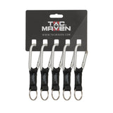 Mousquetons porte-matériel Tac Maven en aluminium 7 mm par cinq avec anneau de liaison