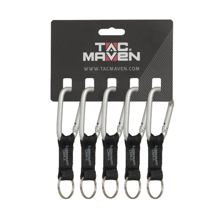 Mousquetons porte-matériel Tac Maven en aluminium 7 mm par cinq avec anneau de liaison