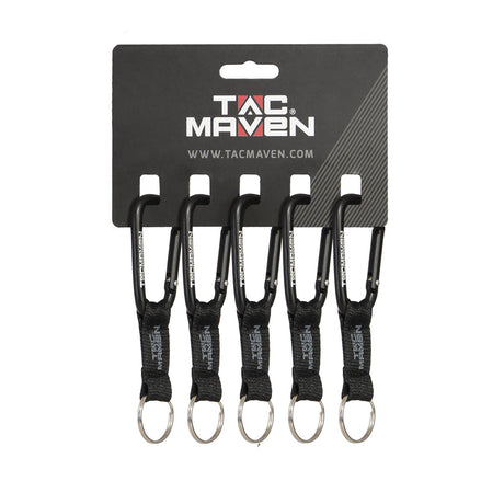 Mousquetons porte-matériel Tac Maven en aluminium 7 mm par cinq avec anneau de liaison