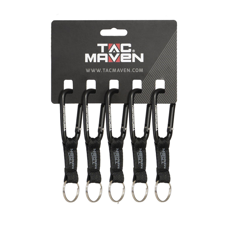 Mousquetons porte-matériel Tac Maven en aluminium 7 mm par cinq avec anneau de liaison