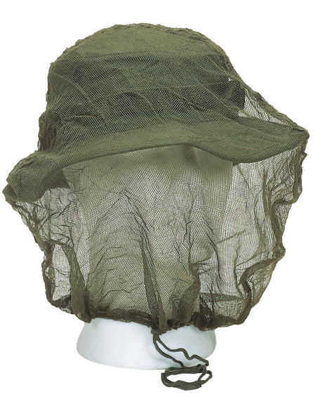 Moustiquaire de tête type Bundeswehr Mil-Tec en polyester avec cordon de serrage