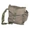 Musette de l'armée polonaise en coton grand modèle avec bandoulière, occasion, lot de 10