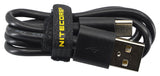 Nitecore Câble de chargement USB-A vers USB-C 23 g pour la charge du matériel