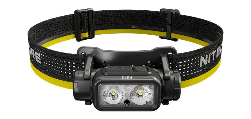 Lampe frontale Nitecore NU43 1 400 lumens portée 130 m rechargeable USB-C étanche IP68