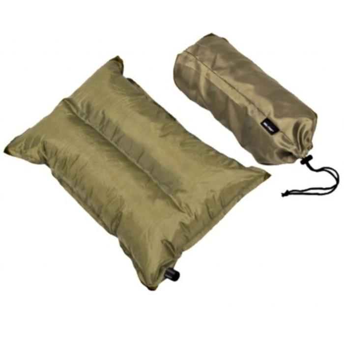 Oreiller auto-gonflant Mil-Tec 38 × 22 × 8,5 cm 243 g polyester enduit PVC mousse polyuréthane