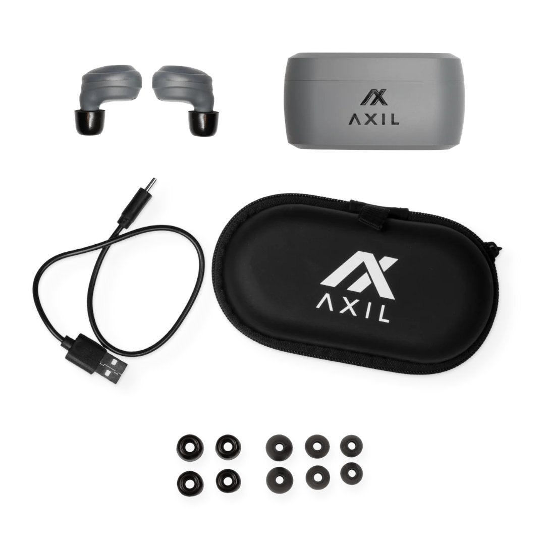 Oreillettes de protection auditive AXIL XCOR 27 à 29 dB SNR commande tactile recharge USB-C