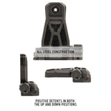 Organe de visée arrière MBUS Pro Magpul en acier traité rabattable de 28 g