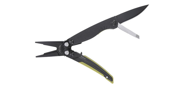 Outil multifonctions SOG Aegis MT Black Moss - 5 fonctions acier Cryo 440 lame 48 mm