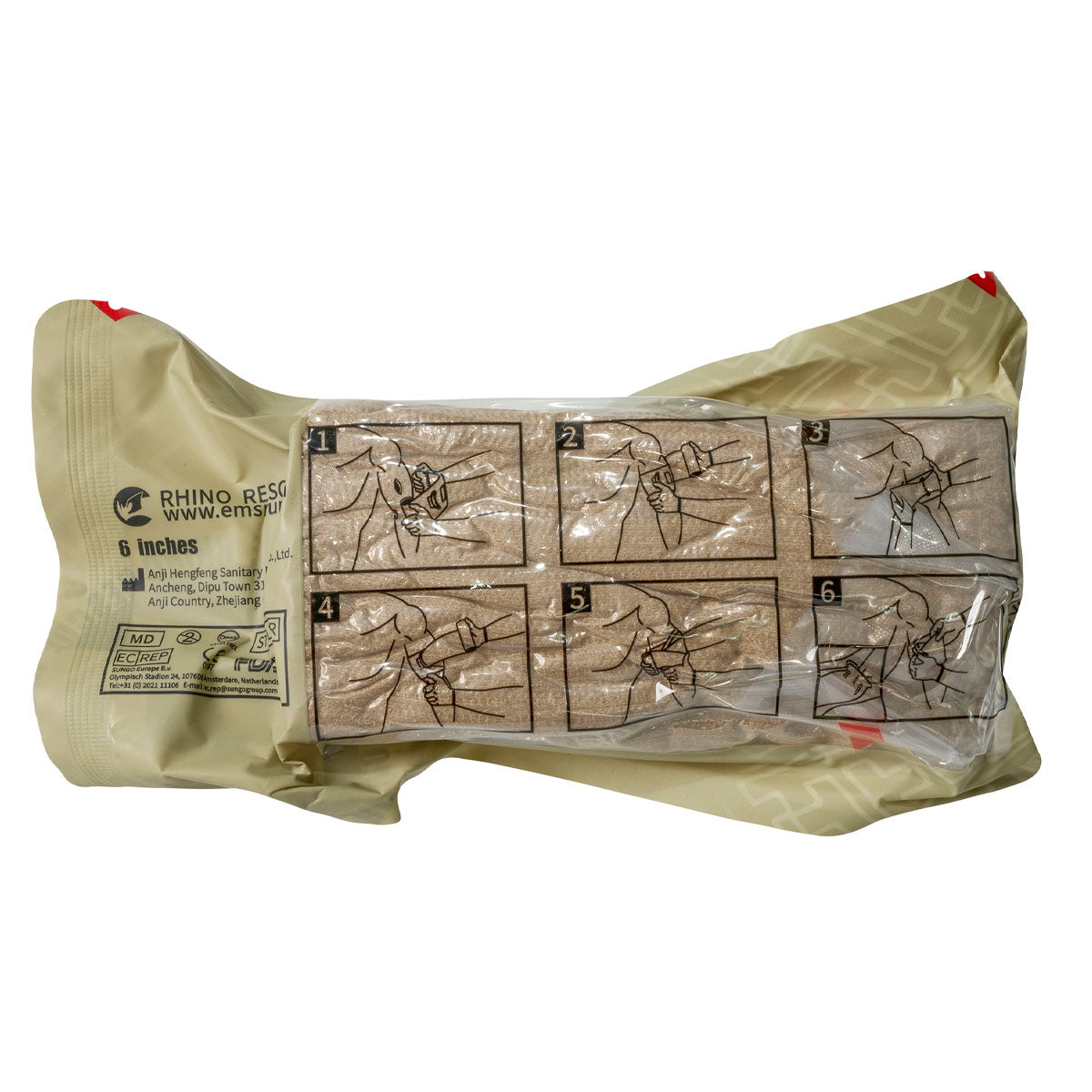 2 Bandages Israéliens - Pansement Compressif D'urgence 10 Cm - Pour Randonnée, Camping, Premiers Secours - Stérile Sous Vide - 4