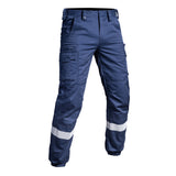 Pantalon tactique V2 SÉCU - ONE BAS ÉLASTIQUÉ HV - TAPE A10 Equipment - Bleu marine - Welkit.com