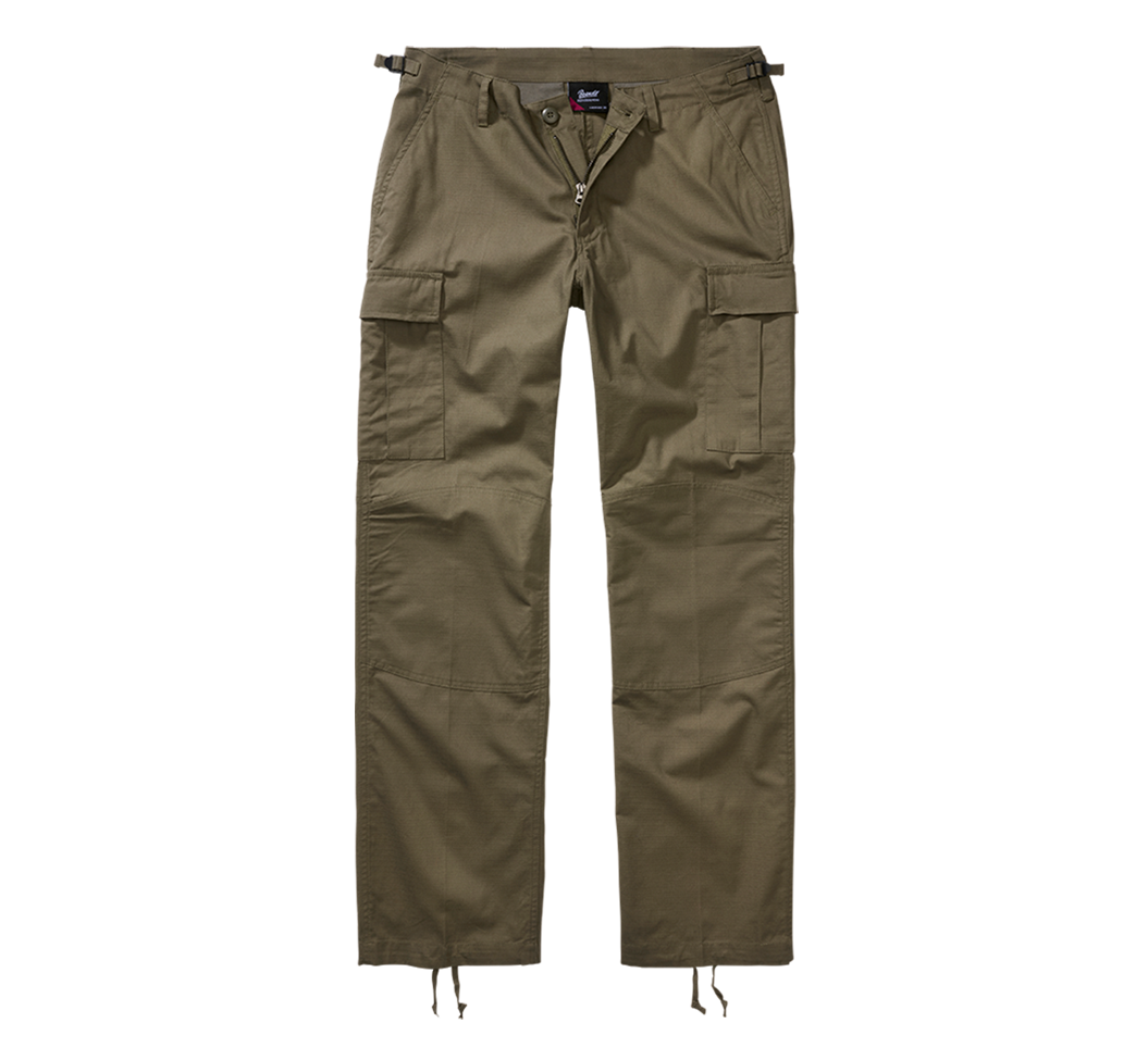 Pantalon Brandit BDU coupe femme en coton ripstop déperlant genoux et assise renforcés