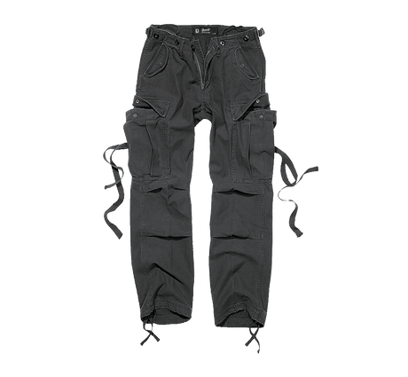 Pantalon Brandit M65 coupe femme en coton ample avec sangles de taille et plis aux genoux
