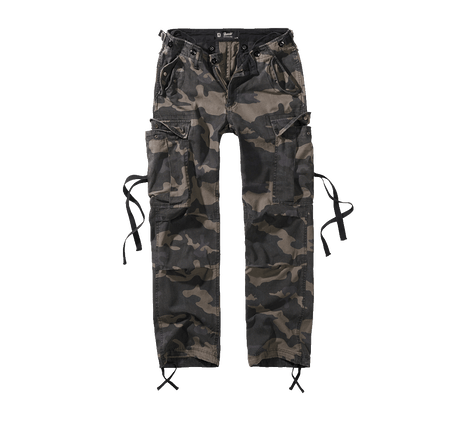 Pantalon Brandit M65 coupe femme en coton ample avec sangles de taille et plis aux genoux