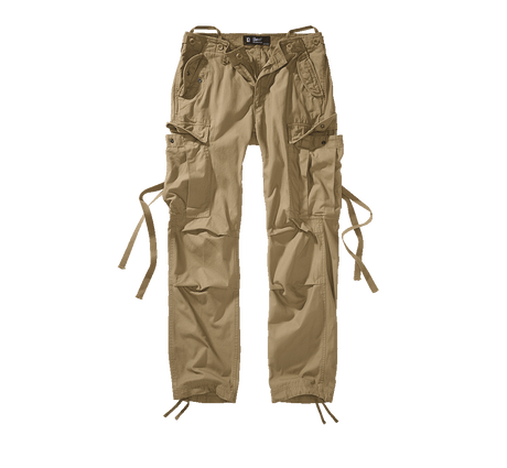 Pantalon Brandit M65 coupe femme en coton ample avec sangles de taille et plis aux genoux