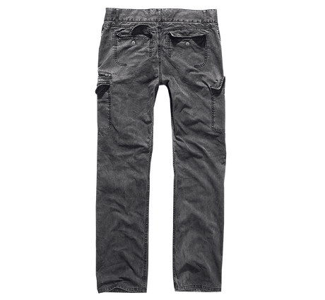 Pantalon Brandit Rocky Star coton 100 % coupe étroite teinture délavée coutures aux genoux