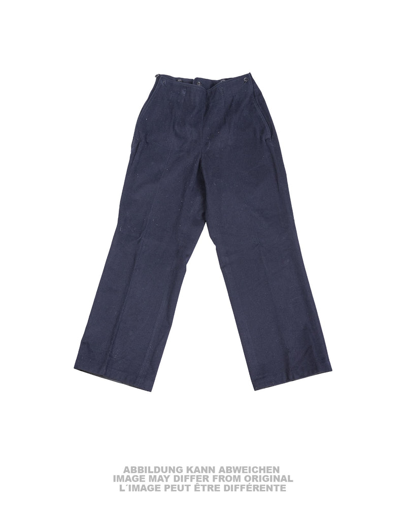 Pantalon à pont de marine Bundeswehr en drap, ancien modèle, surplus d'occasion