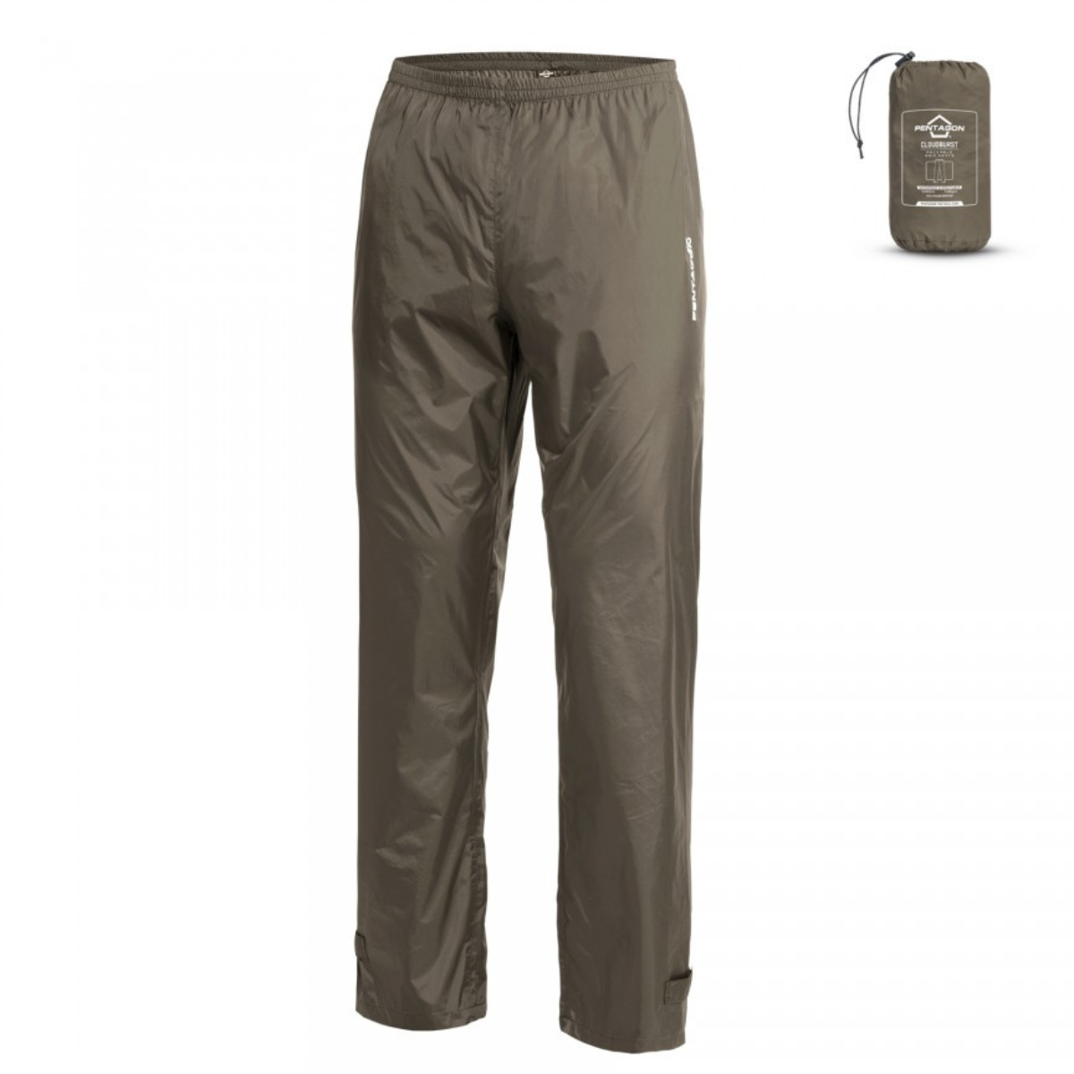Pantalon de pluie Pentagon Cloudburst nylon ripstop 10 000 mm coutures étanchées