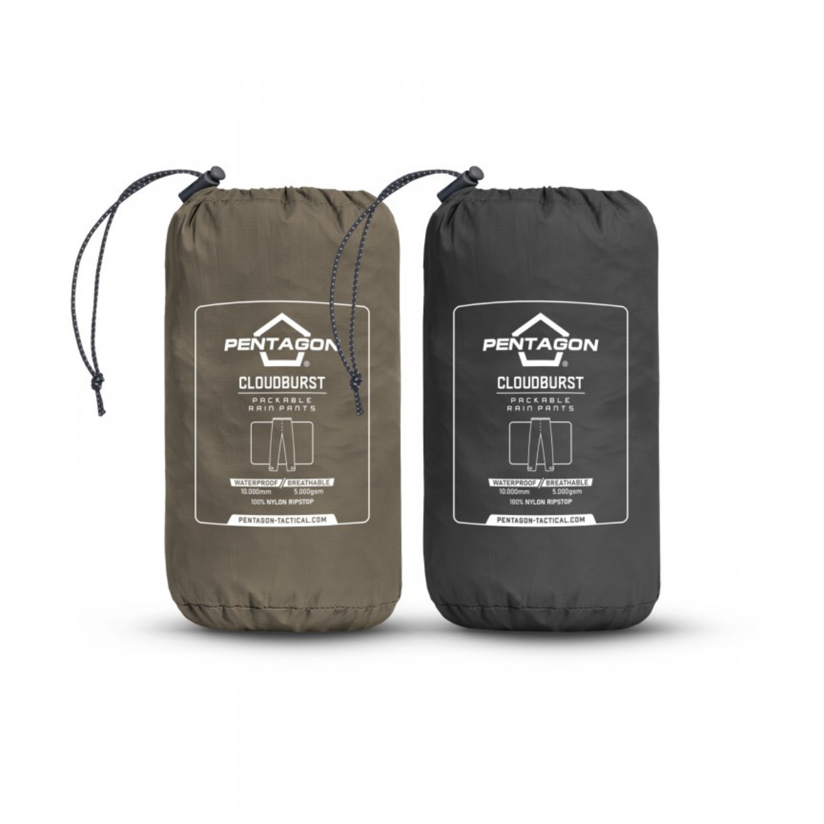 Pantalon de pluie Pentagon Cloudburst nylon ripstop 10 000 mm coutures étanchées