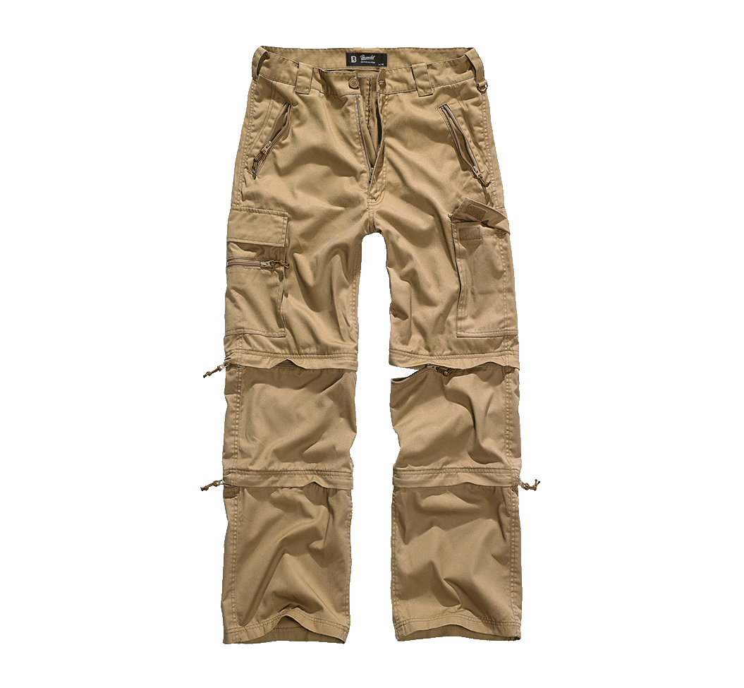 Pantalon tactique Brandit Savannah polycoton 65/35 déperlant poches à glissière bas réglables