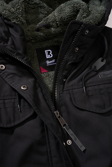 Parka Brandit Marsh Lake coupe femme à pans longs doublure matelassée et peluche