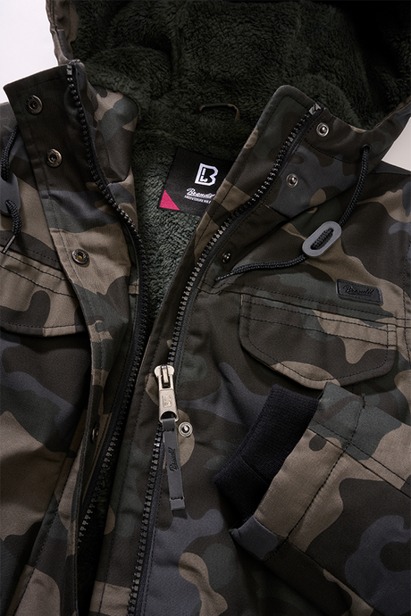 Parka Brandit Marsh Lake coupe femme à pans longs doublure matelassée et peluche