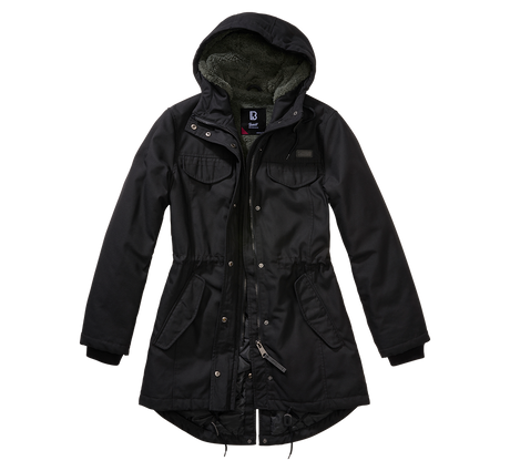 Parka Brandit Marsh Lake coupe femme à pans longs doublure matelassée et peluche