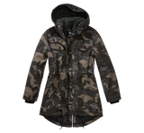 Parka Brandit Marsh Lake coupe femme à pans longs doublure matelassée et peluche