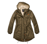 Parka Brandit Marsh Lake coupe femme à pans longs doublure matelassée et peluche