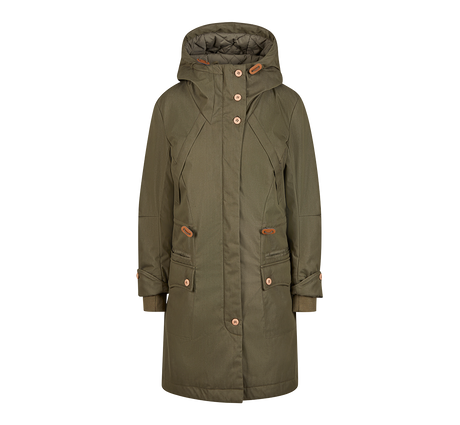 Parka Brandit Mayleene coupe femme longue capuche doublée et envers enduit polyuréthane