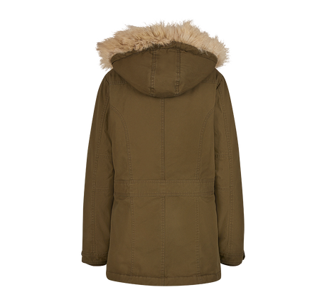 Parka Brandit Nila coupe femme en coton doublée col en fourrure synthétique amovible
