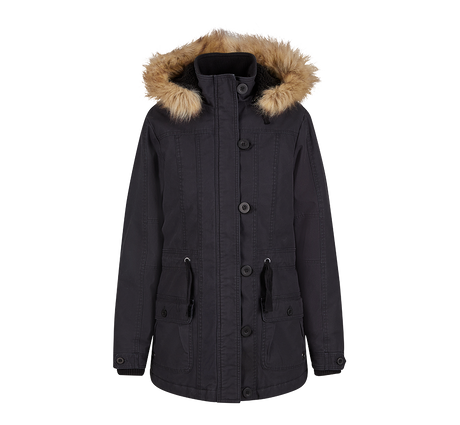 Parka Brandit Nila coupe femme en coton doublée col en fourrure synthétique amovible