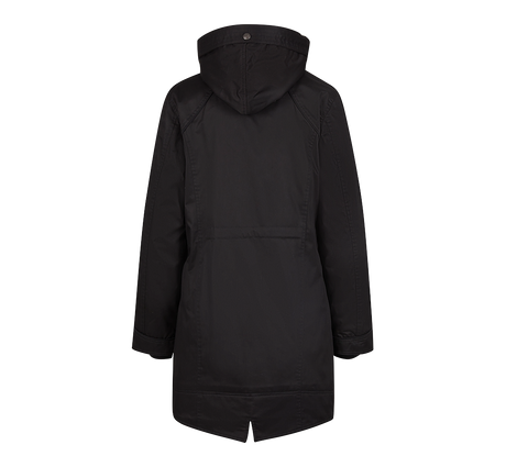 Parka Brandit Savannah coupe femme longue doublée capuche et fente de marche