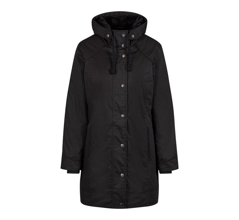 Parka Brandit Savannah coupe femme longue doublée capuche et fente de marche