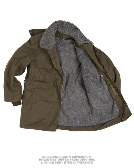 Parka M85 tchécoslovaque à capuche et doublure fourrée, surplus d'occasion, lot de 5