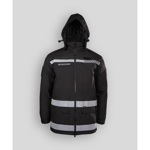 Parka de sécurité privée GK Safetek à bande haute visibilité matelassée 3000 mm