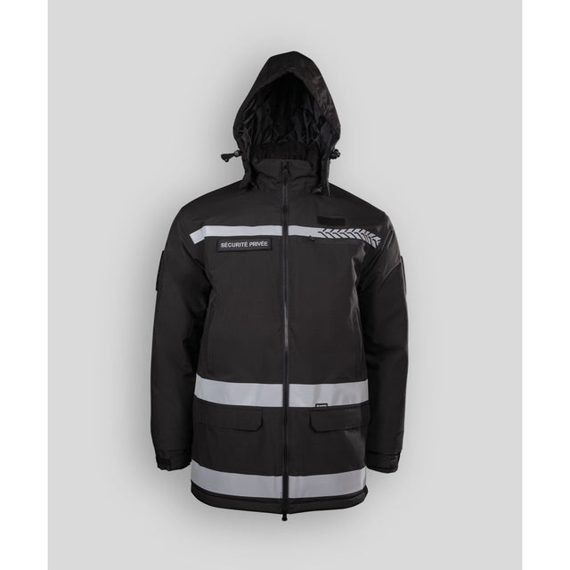 Parka de sécurité privée GK Safetek à bande haute visibilité matelassée 3000 mm