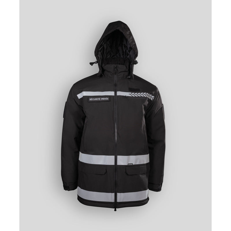 Parka de sécurité privée GK Safetek à bande haute visibilité matelassée 3000 mm